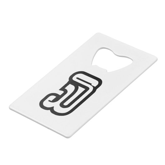 Lao / Laos Nummer drei / 3 / ໓ (Sam) Laotian Geldbeutel Flaschenöffner (Rückseite Schrägansicht)