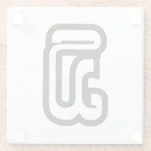 Lao / Laos Nummer drei / 3 / ໓ (Sam) Laotian Glasuntersetzer (Rückseite)