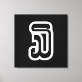 Lao / Laos Nummer drei / 3 / ໓ (Sam) Laotian Leinwanddruck (Vorderseite)