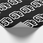 Lao / Laos Nummer fünf / 5 / ໕ (Haa/ha) Laotisch Geschenkpapier (Ecke)