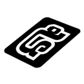 Lao / Laos Nummer fünf / 5 / ໕ (Haa/ha) Laotisch Magnet (Linke Seite)