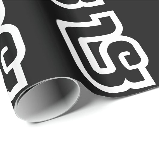 Lao / Laos Nummer Vier / 4 / ໔ (siehe/Si) Laotian Geschenkpapier (Rolleneckpunkt)