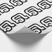 Lao / Laos Nummer Vier / 4 / ໔ (siehe/Si) Laotian Geschenkpapier (Ecke)