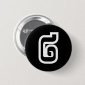 Lao / Laos Nummer Zwei / 2 / ໒ (Song) Laotian Button (Vorne & Hinten)