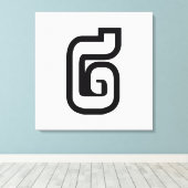 Lao / Laos Nummer Zwei / 2 / ໒ (Song) Laotian Leinwanddruck (Insitu (Holzboden))