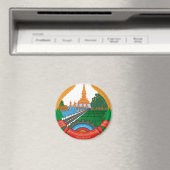 LAO NATIONAL EMBLEM - LAO-ABZEICHEN MAGNET (In Situ (Geschirrspüler))