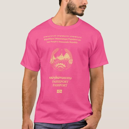 Lao Passport T-Shirt (Vorderseite)