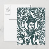 LAO - THAI - CAMBODDHIST ANGEL GOD POSTKARTE (Vorne/Hinten)