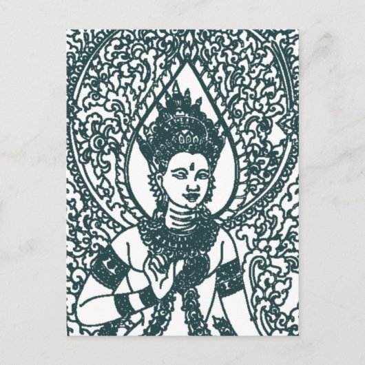 LAO - THAI - CAMBODDHIST ANGEL GOD POSTKARTE (Vorderseite)