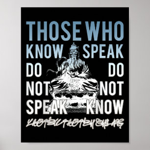 Lao Tsu Diejenigen, die Philosophie kennen Zitat Poster