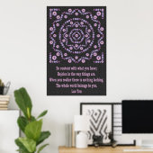 LAO TZU 1 MIT NIGHTBLOOM MANDALA POSTER (Heimbüro)
