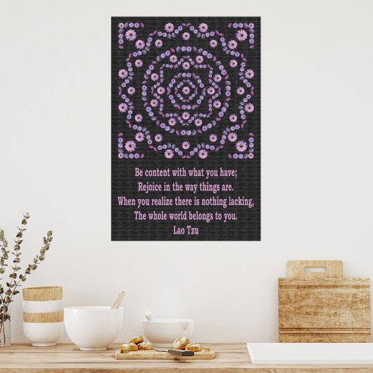 LAO TZU 1 MIT NIGHTBLOOM MANDALA POSTER (Küche)