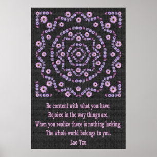 LAO TZU 1 MIT NIGHTBLOOM MANDALA POSTER