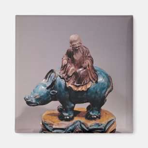 Lao-Tzu auf seinem Büffel, Qing-Dynastie Magnet