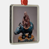 Lao-Tzu auf seinem Büffel, Qing-Dynastie Silbernes Ornament (Rechts)