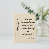 Lao Tzu Aufklärung Postkarte (Stehend Vorderseite)