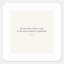 Lao Tzu Aufkleber: Erkenne dich selbst Erinnerung