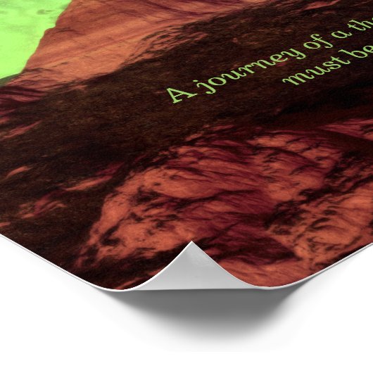 Lao Tzu Custom Zitat Lonely Mountain Poster (Ecke)