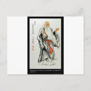 Lao Tzu Die Natur Eilt Nie Zitate Geschenke & T-Sh Postkarte