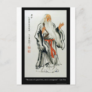 Lao Tzu Großartige Liebe/Mutige Zitate Geschenke T Postkarte