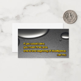 Lao Tzu Inspiration Zitat "Intelligenz" Mitteilungskarte