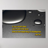 Lao Tzu Inspiration Zitat "Intelligenz" Poster (Vorne)