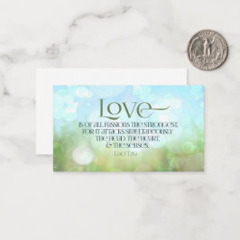 Lao Tzu Inspiration Zitat "Liebe" Mitteilungskarte