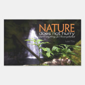 Lao Tzu Inspiration Zitat "Natur" Rechteckiger Aufkleber (Vorderseite)