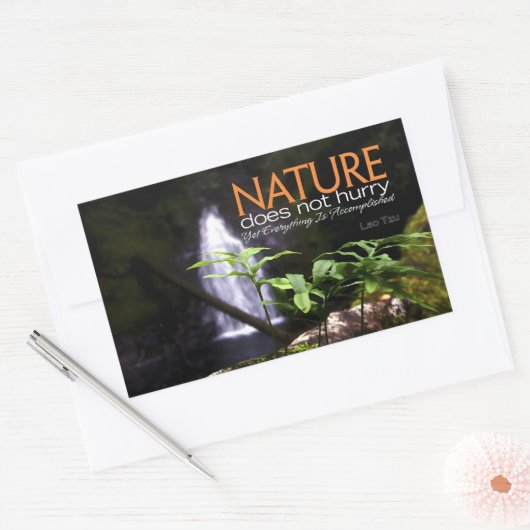 Lao Tzu Inspiration Zitat "Natur" Rechteckiger Aufkleber (Umschlag)