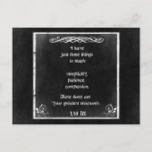 Lao Tzu Inspiration Zitat zu einem Chalkboard-Desi Postkarte (Vorderseite)