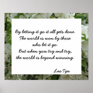 Lao Tzu Letting Go Quote Inspirational Poster