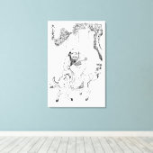 Lao Tzu Ming-Dynastie chinesische Malerei Leinwanddruck (Insitu (Holzboden))