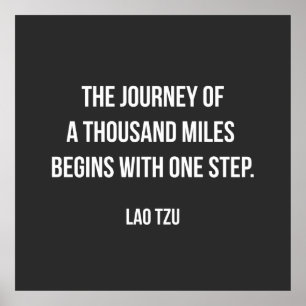 Lao Tzu Motivationszitat. Poster