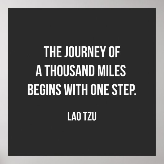 Lao Tzu Motivationszitat. Poster (Vorne)