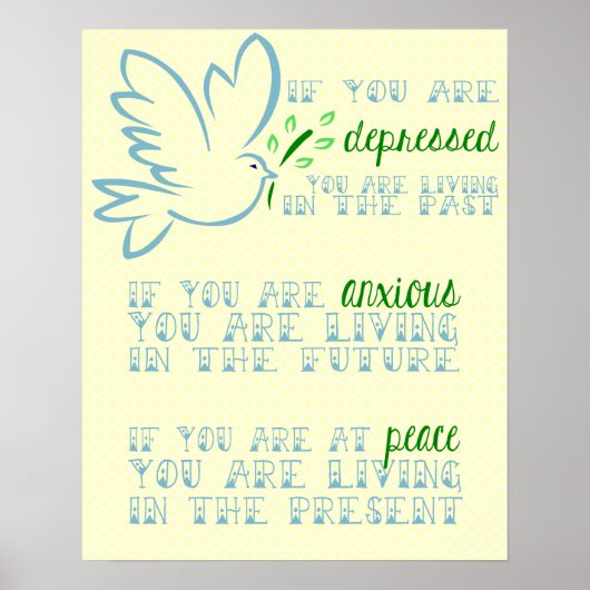 Lao Tzu Motivierend Poster Dove Peace (Vorne)