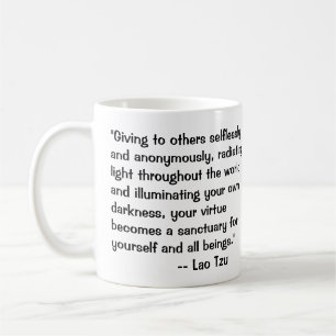 Lao Tzu on Darkness Zitat Kaffeetasse