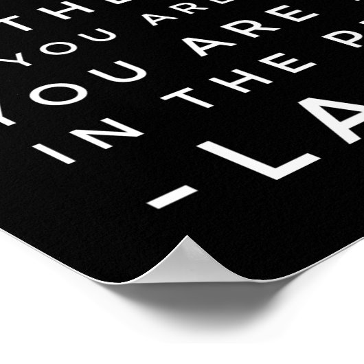 Lao Tzu Philosophie Zitat Poster (Ecke)