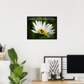 Lao Tzu Quote Ladybug Daisy Inspiration Motivation Poster (Heimbüro)
