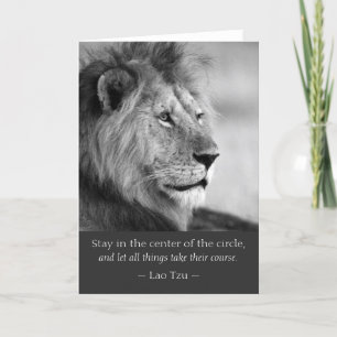 Lao Tzu Quotes Lion Animal Karte