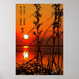 Lao Tzu Sonnenuntergang Poster