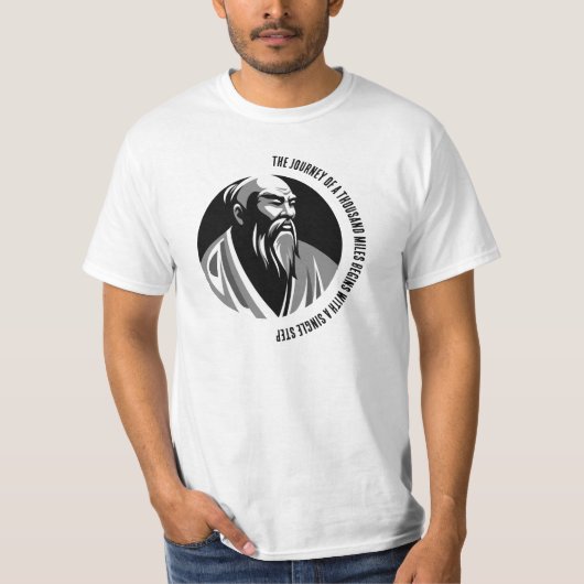 Lao Tzu | The Journey of a Thousand Miles T-Shirt (Vorderseite)