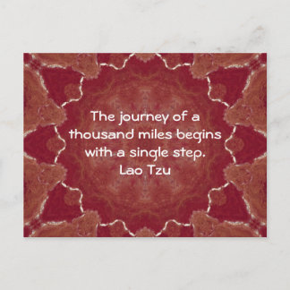 Lao Tzu Wisdom Motivierend Quotage-Sprichwort Postkarte
