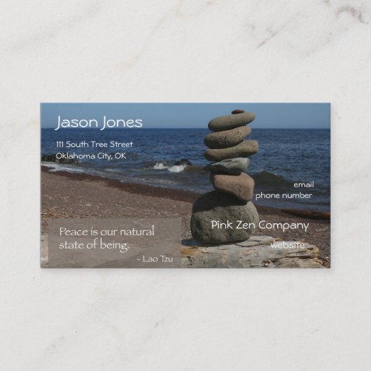 Lao Tzu Zitat Visitenkarte (Vorderseite)