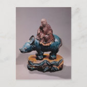 Lao-Tzu zu seinem Buffalo, Qing-Dynastie Postkarte (Vorderseite)