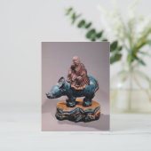 Lao-Tzu zu seinem Buffalo, Qing-Dynastie Postkarte (Stehend Vorderseite)
