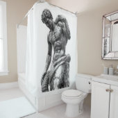 Laocoon and His Sons - Black Marble Sculpture Art Duschvorhang (Beispiel)