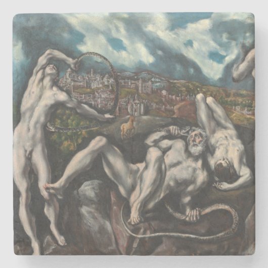 Laocoon durch El Greco Steinuntersetzer (Vorderseite)