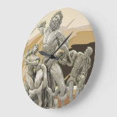 Laocoon und seine Söhne Antike Skulptur Große Wanduhr (Winkel)