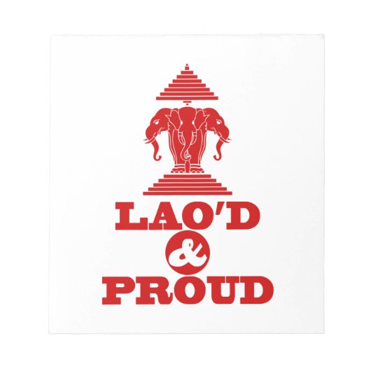 LAO'D & PROUD NOTIZBLOCK (Vorderseite)