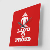LAO'D & PROUD QUADRATISCHE WANDUHR (Winkel)
